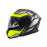 CASCO ABATIBLE KONTROL TROPPER D2 NEGRO+AMARILLO NEÓN