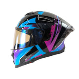 CASCO INTEGRAL XSPORTS X-162 MAVERIX AZUL+ROSADO