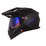 CASCO MULTIPRO SHAFT_PRO MX400 DV PLANO NEGRO+MORADO