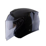 CASCO ABIERTO ZEUS 626 NEGRO BRILLANTE