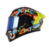 CASCO ABATIBLE XONE 3000 RS STUFF NEGRO+AZUL