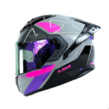 CASCO INTEGRAL LS2 FF806 RAZOR GRIS+FUCSIA