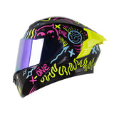 CASCO ABATIBLE XONE 3000 RS POWER NEGRO+AMARILLO NEÓN