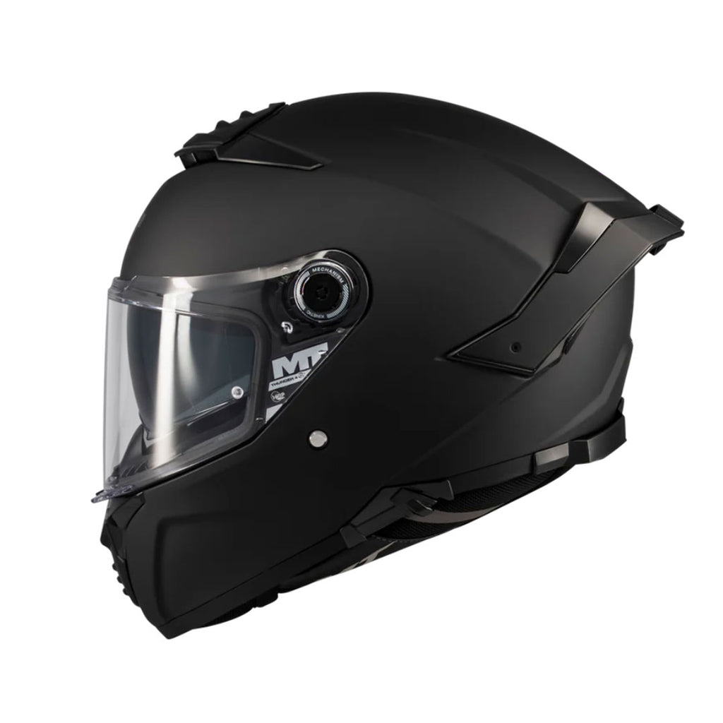 MT Thunder 4 SV Integral Casco Mate Negro - Homologación ECE 22.06, HIRP, Visera Solar Y Pinlock