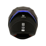 CASCO INTEGRAL XSPORTS M67 PLANO NEGRO MATE VISOR AZUL