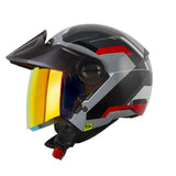 CASCO ABIERTO SHAFT 212 ZOUNTEX GRIS+ROJO
