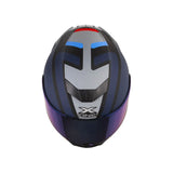 CASCO INTEGRAL XONE X-500 RS LEAP NEGO+AZUL