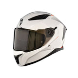 CASCO INTEGRAL SPARTAN PANTHER BLANCO BRILLO