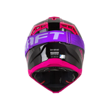CASCO CROSS SHAFT MX60 PLANO NEGRO+FUCSIA