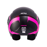 CASCO ABIERTO ICH 102 FRONTEX NEGRO+FUCSIA MATE
