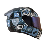 CASCO INTEGRAL SHAFT 560 EVO AZUL+BLANCO