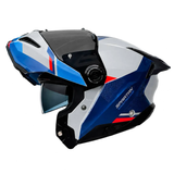 CASCO ABATIBLE SPARTAN GHOSTFIGHTER BLANCO+AZUL