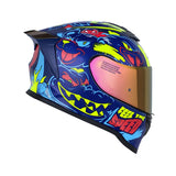 CASCO INTEGRAL HRO 506 SP ROUGH AZUL+ROJO