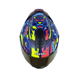 CASCO INTEGRAL HRO 506 SP ROUGH AZUL+ROJO