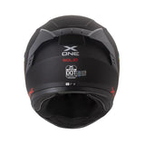 CASCO INTEGRAL XONE X-500 RS PLANO NEGRO+ROJO MATE