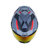 CASCO INTEGRAL XONE X-500 RS ORACLE ROJO+GRIS