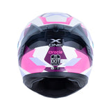 CASCO INTEGRAL XONE X-500 RS BRAPS GRIS CLARO+FUCSIA