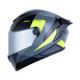 CASCO INTEGRAL XONE X-500 RS BRAPS GRIS+AMARILLO NEON