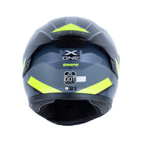 CASCO INTEGRAL XONE X-500 RS BRAPS GRIS+AMARILLO NEON