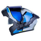CASCO ABATIBLE XONE 3000 RS ENOX AZUL+AMARILLO