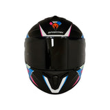 CASCO INTEGRAL SPARTAN DRAKEN FRAN AZUL+ROSADO