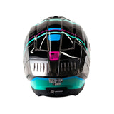 CASCO INTEGRAL XSPORTS X-162 MAVERIX AZUL VERDE MENTA