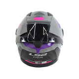 CASCO INTEGRAL LS2 FF806 RAZOR GRIS+FUCSIA