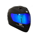 CASCO INTEGRAL XSPORTS M67 PLANO NEGRO MATE VISOR AZUL