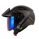 CASCO ABIERTO SHAFT 212 ONER NEGRO + GRIS OSCURO