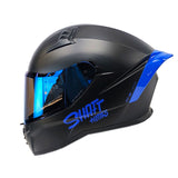 CASCO INTEGRAL SHAFT 504 NEGRO+AZUL VISOR IRIDIUM