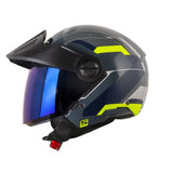 CASCO ABIERTO SHAFT 212 ZOUNTEX GRIS+AMARILLO NEÓN