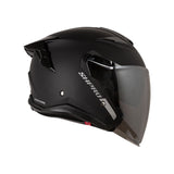 CASCO ABIERTO SHAFT PRO 343 DV PLANO NEGRO SILVER