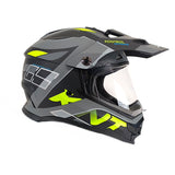 CASCO MULTIPROPÓSITO KONTROL 819 GS NEGRO MATE+GRIS+VERDE NEÓN