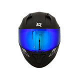 CASCO INTEGRAL XSPORTS M67 PLANO NEGRO MATE VISOR AZUL
