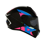 CASCO INTEGRAL SPARTAN DRAKEN FRAN AZUL+ROSADO