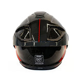CASCO INTEGRAL SMK T-CARBON NERO GP NEGRO+ROJO