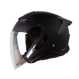 CASCO ABIERTO SHAFT PRO 343 DV PLANO NEGRO SILVER