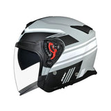 CASCO ABIERTO SMK GTJ RAMBLAR GRIS+BLANCO