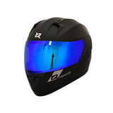 CASCO INTEGRAL XSPORTS M67 PLANO NEGRO MATE VISOR AZUL