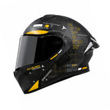 CASCO ABATIBLE ICH 3120 TOPORIDER NEGRO+DORADO