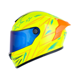 CASCO INTEGRAL XONE X-500 RS SCRAWL AMARILLO NEON+NARANJA