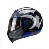 CASCO ABATIBLE ICH 3110 KHAM NEGRO+GRIS+AZUL BRILLANTE