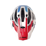 CASCO MULTIPRO LS2 MX 702 NAMIB BLANCO+ROJO