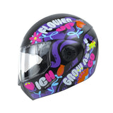 CASCO ABATIBLE ICH 3110_S FLOWER UP NEGRO+FUCSIA