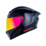 CASCO INTEGRAL XONE X-500 RS PLANO NEGRO+ROJO BRILLANTE