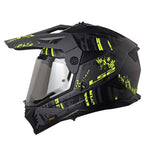 CASCO MULTIPROPÓSITO LS2 MX702 CRAZY NEGRO+AMARILLO NEÓN