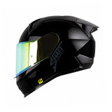 CASCO INTEGRAL SHAFT 560 EVO PLANO NEGRO BRILLANTE+VISOR DORADO