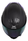CASCO ABATIBLE XONE 3000 RS PLANO NEGRO+MORADO