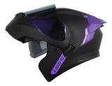 CASCO ABATIBLE XONE 3000 RS PLANO NEGRO+MORADO