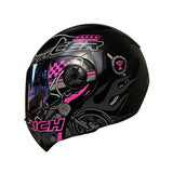 CASCO ABATIBLE 3110 REPLACED NEGRO+GRIS+ VISOR AZUL